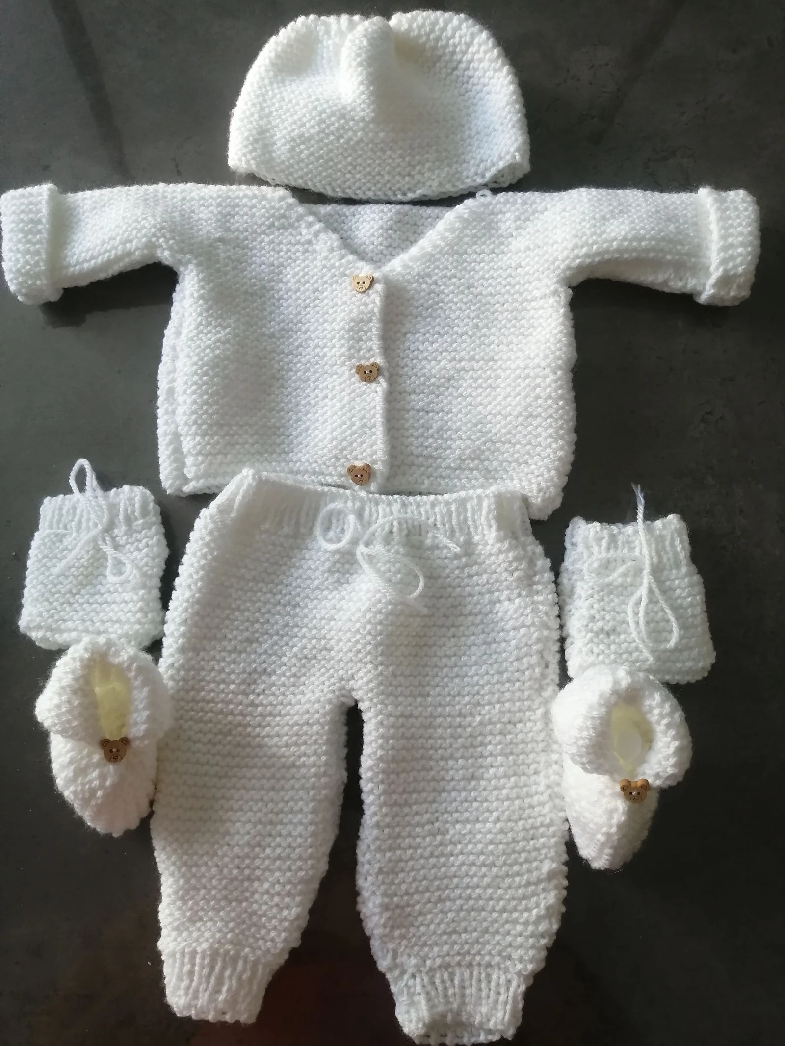 Lot naissance 1mois 5 pièces fait main 